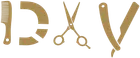 DXV — Monogramm von Deno's Barbersalon